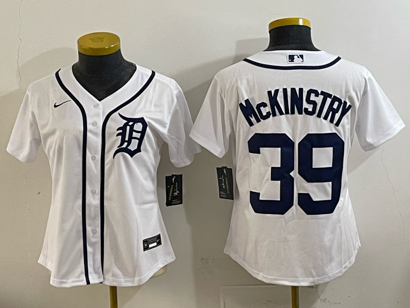 Youth Detroit Tigers #39 McKinstry white 2025 Nike MLB jersey 002